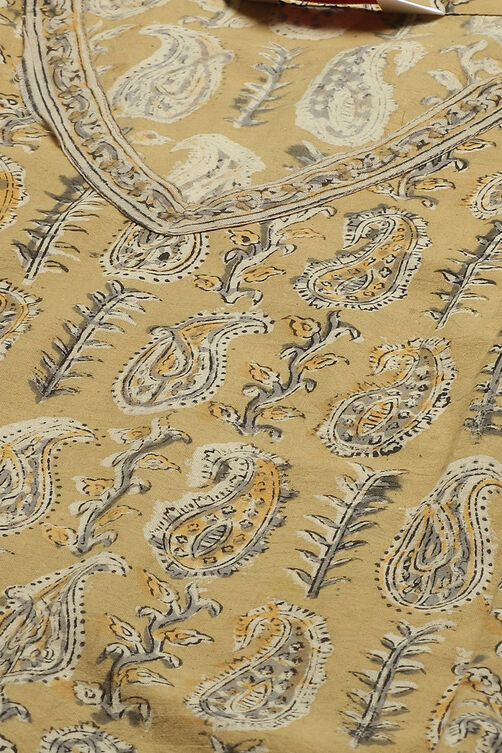Mustard Straight Cotton Printed Sleepwear image number 1