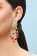Red Alloy Earrings image number 1