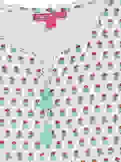 Off White And Pink Cotton Anarkali Suit image number 1