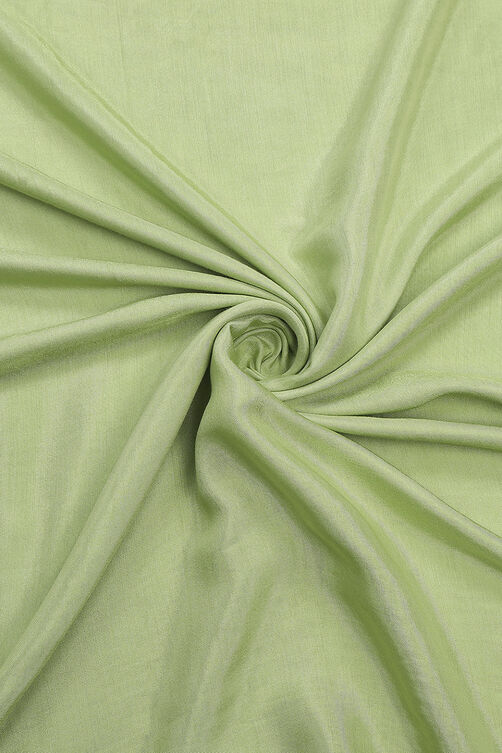 Pista Green Silk Blend Hand Embroidered Unstitched Suit Set image number 2
