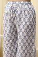 Blue Cotton Hand Embroidered Unstitched Suit Set image number 3