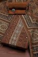 Wine Silk Blend Hand Embroidered Unstitched Suit Set image number 0