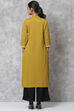 Pink Poly Metallic Straight Kurta image number 4