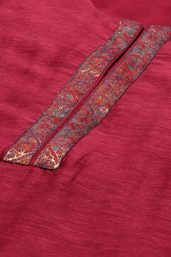 Pink Cotton Straight Yarndyed Kurta Sharara Suit Set image number 1