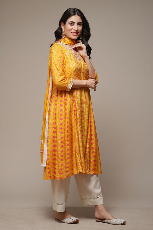 Mango Modal A-Line Kurta Palazzo Suit Set image number 4