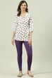 Black Cotton Blend Solid Leggings image number 5
