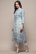 Ice Blue Rayon Straight Kurta image number 2