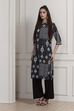 Orange Cotton Printed Straight Kurta image number 2