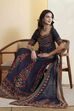 Blue Cotton Silk Straight Lehenga Set image number 0