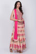 Peach Floral Lehenga Set image number 4