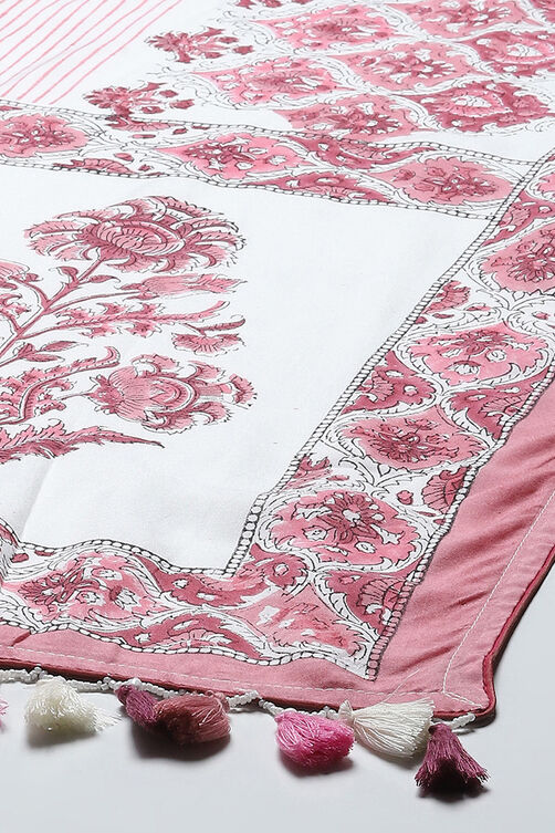 White Green Muslin Unstitched Suit set image number 4