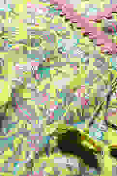 Yellow Gathered Cotton Kurta With Palazzo & Net Dupatta image number 1