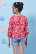 Red Cotton Printed Short Top image number 4