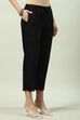 Black Cotton Blend Narrow Pant image number 3