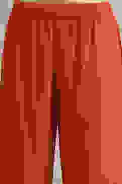 Burnt Orange Dyed Asymmetric Kurta Set image number 2