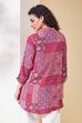 Maroon Viscose Rayon Asymmetric Shirt image number 3
