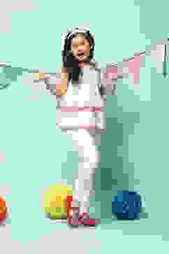 White Cotton Tiered Top image number 0