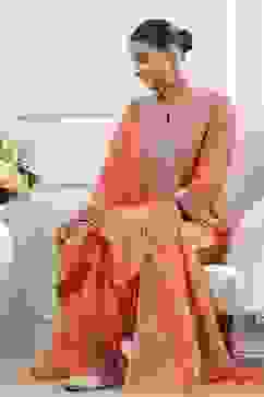 Coral Yarn-Dyed Straight Suit Set image number 0