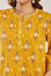 Yellow Cotton Straight Kurta image number 1