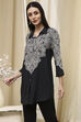Black Viscose Rayon Straight Tunic image number 2