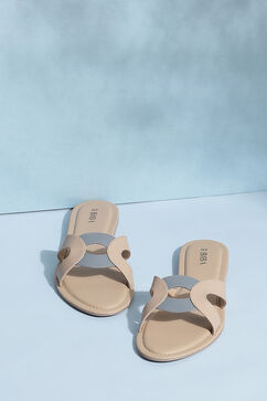 Beige Pu Slip-Ons image number 0