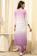Pink Cotton Schiffli Straight Suit Set image number 5