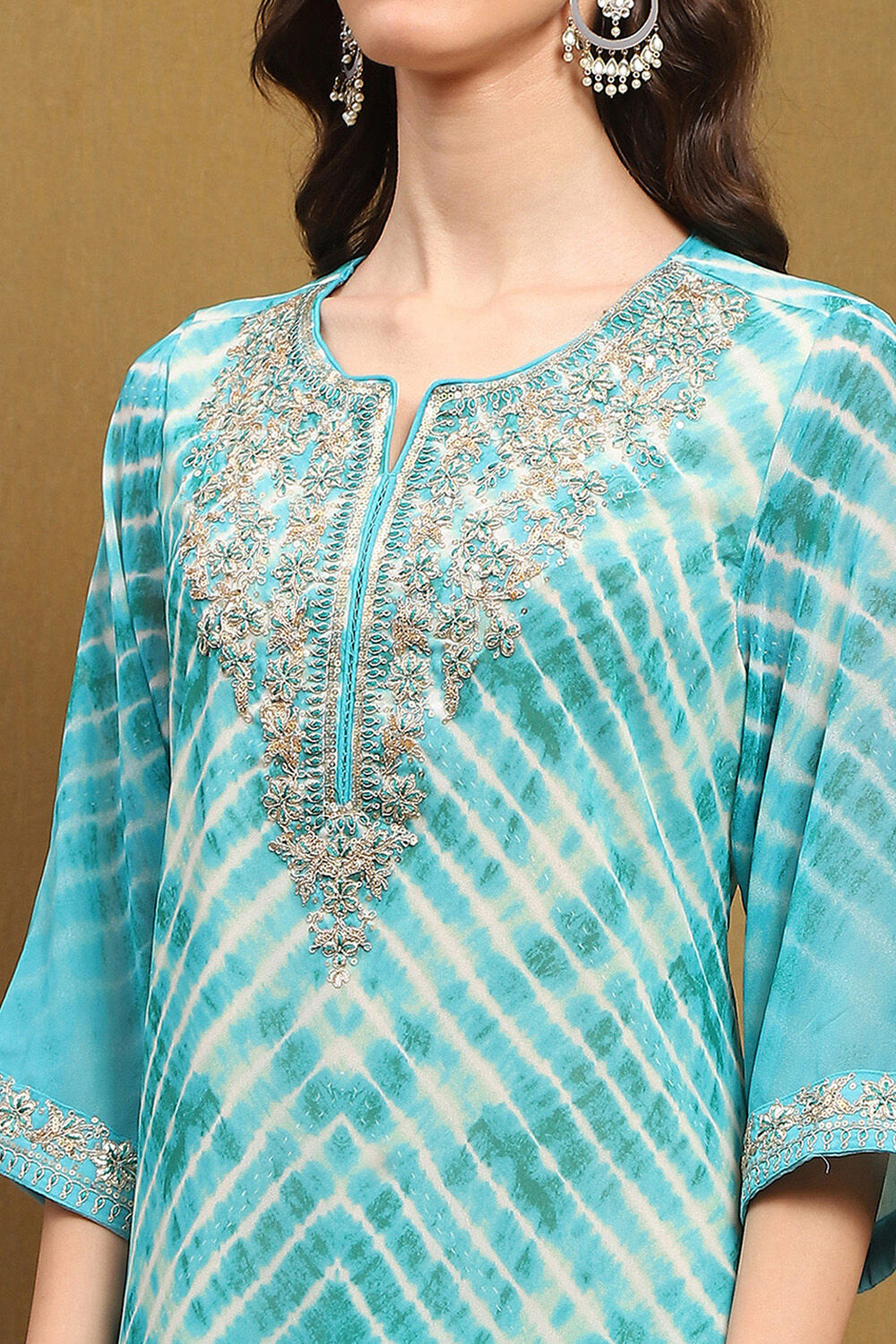 Pink Georgette Printed Festive Straight Suit Set image number 1