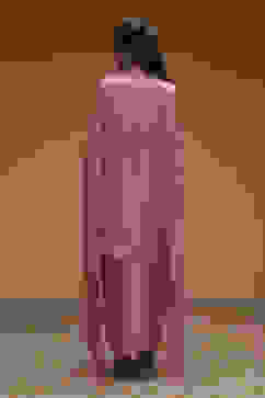 Rose Pink Viscose Organza Fusion Skirt Set image number 4