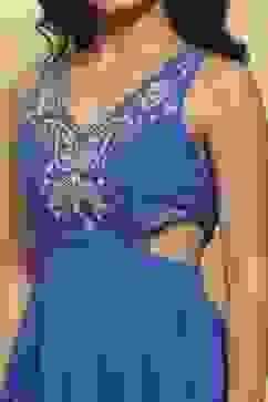 Electric Blue Polyester Dress image number 1