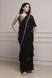 Black Art Silk Pre-draped Saree image number 6