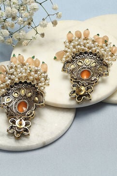Peach Brass earrings image number 2