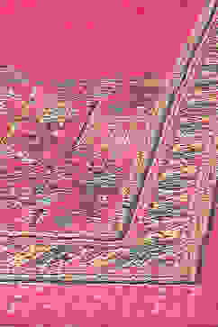 Fuschia Cotton Anarkali Kurta Churidar Suit Set image number 3