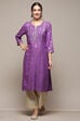 Navy Blue Rayon flax Straight Kurta Palazzo Suit Set image number 6