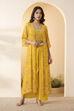 Yellow Crepe Regular Lehenga Set image number 3