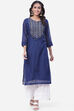 Blue Art Silk Kurta image number 0