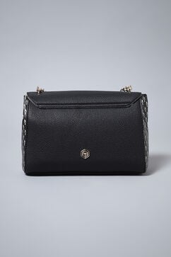 Black Pu Crossbody Handbag image number 3