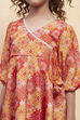 Coral Pink Polyester Flared Suit Set image number 1