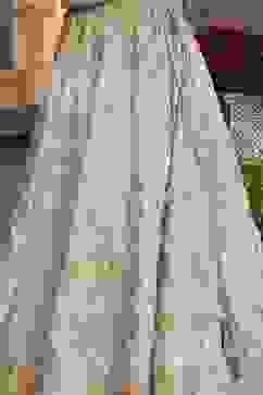 Light Blue Cotton Kalidar Dyed Lehenga Set image number 2