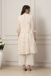 White Poly Chanderi Floral Printed Kalidar Suit Set image number 4
