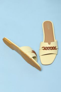 Yellow Pu Sandals image number 2