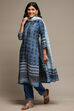 Earthy Green Viscose Straight Kurta Pants Suit Set image number 5