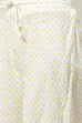 Yellow Cotton Flared Kalidar Kurta Slim Pant Suit Set image number 2
