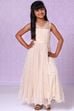 Beige Nylon A Line Gown image number 0