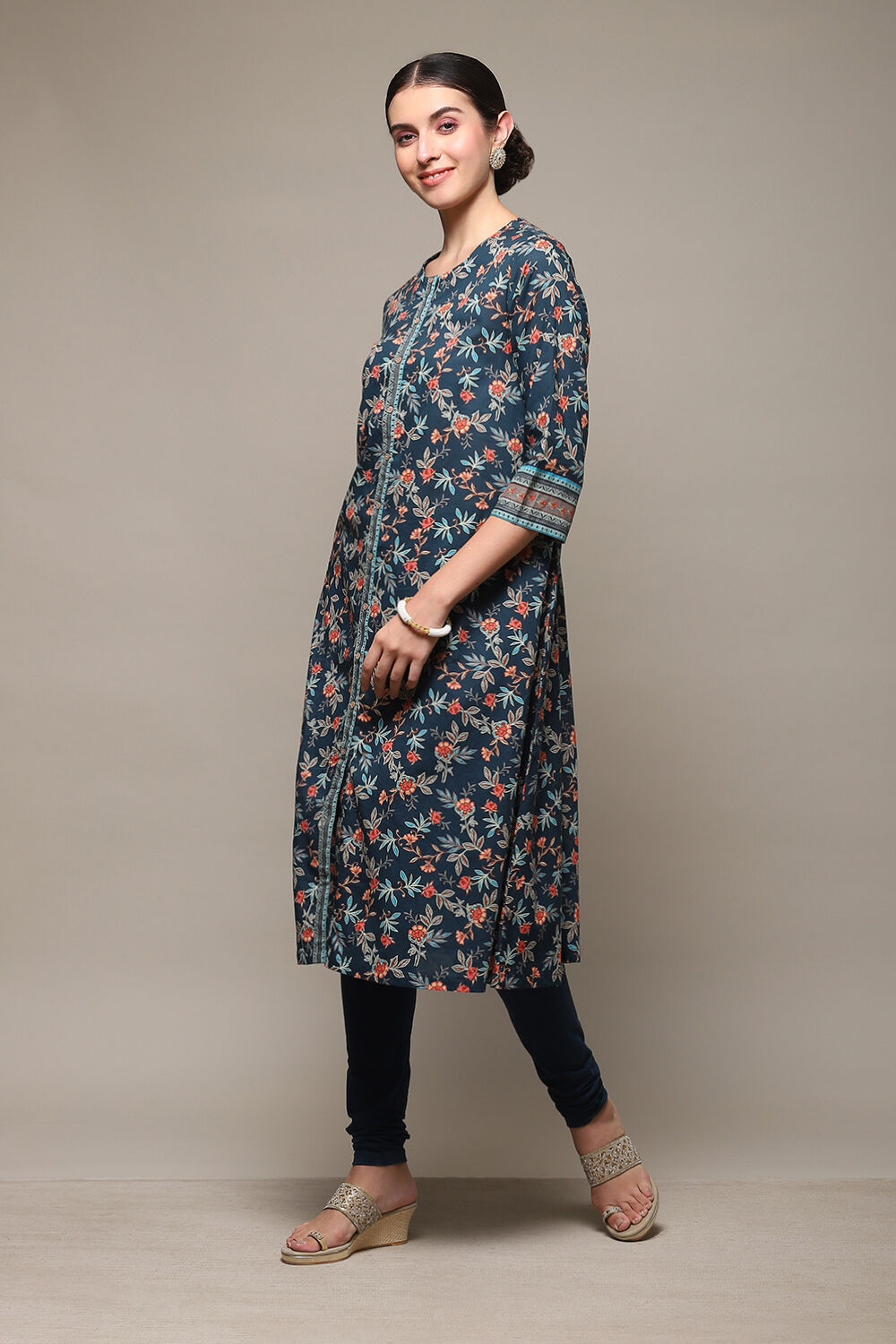 Black Cotton Blend Straight 2 Piece Set image number 0