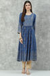 Brown Rayon A-Line Printed Kurta image number 0