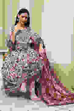 Beige Cotton Printed Anarkali Suit Set image number 7