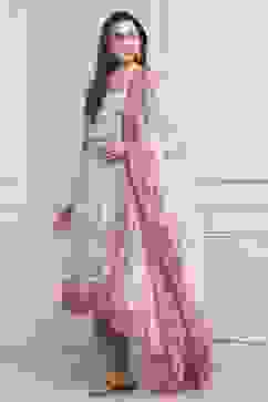 Turquoise Cotton Kalidar Suit Set image number 3