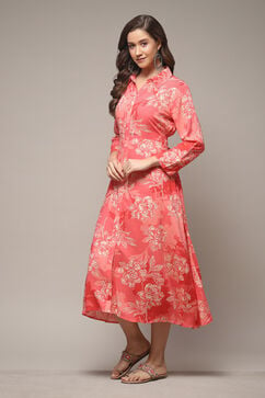 Coral LIVA Straight Printed Dress image number 3