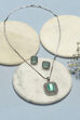 Mint Green Brass Necklace Set image number 0