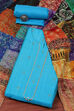 Green Cotton Unstitched Suit set image number 0